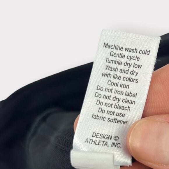 Athleta High Rise Sublime 7/8 Tight Leggings Cutout Ankle Size Small Black - Picture 5 of 9